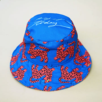 Red fire tiger bucket hat. Cool and stylish. Perfect for the beach, park and holiday.